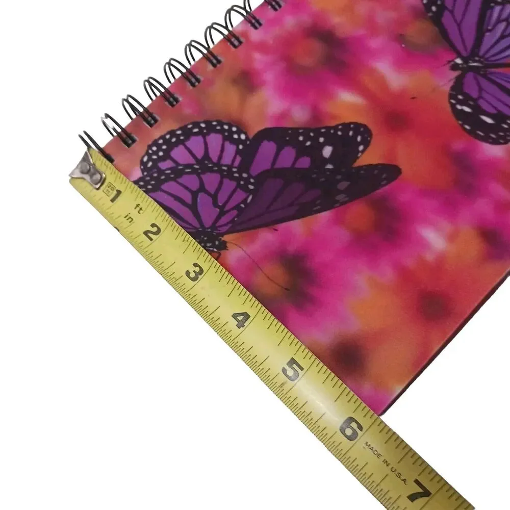 VINTAGE 2013 New!! 3D Dimension MONARCH BUTTERFLY Notebook Bohemian Artsy Hippie